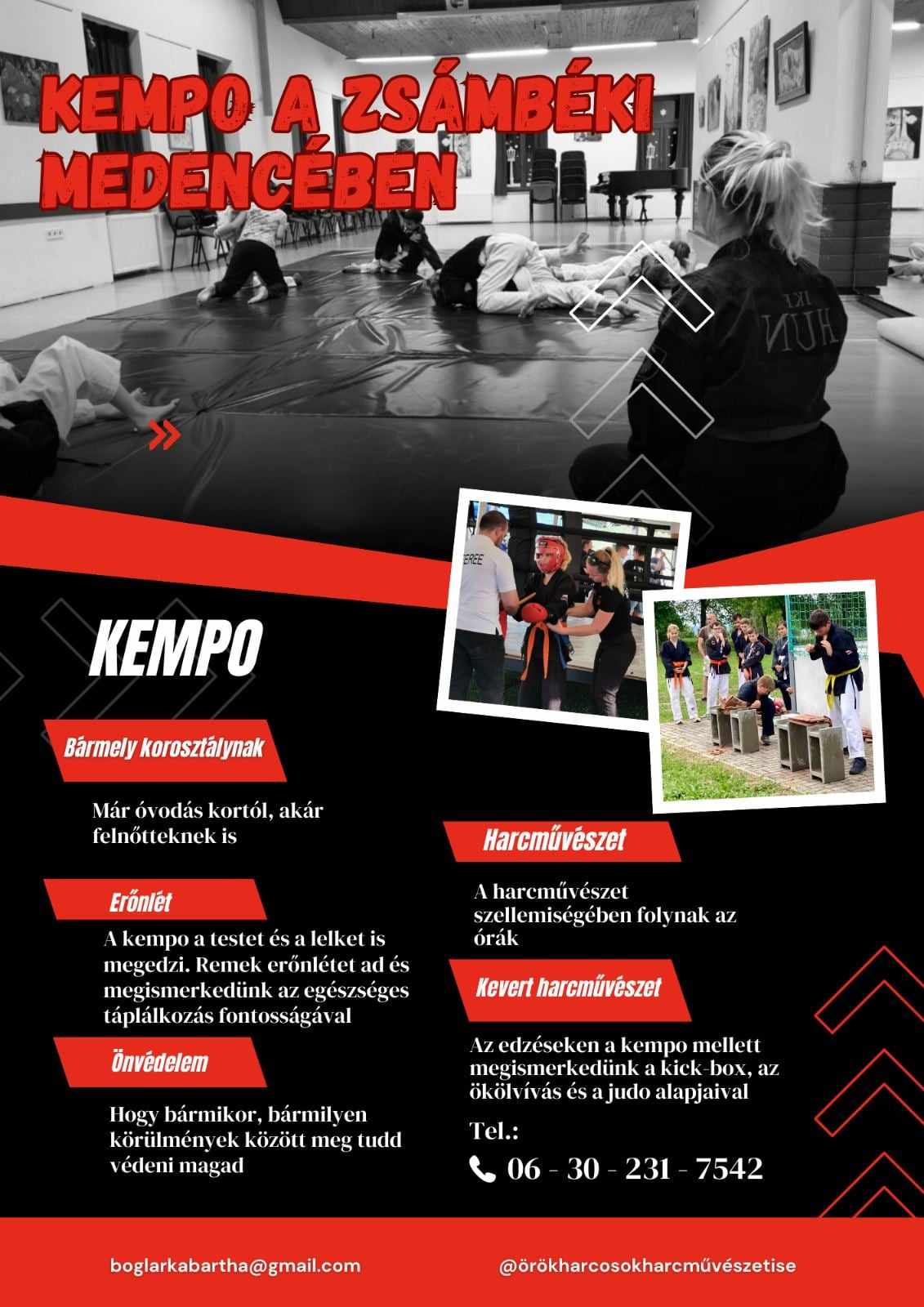 Kempo edzések a Zsámbéki-medence négy településén is